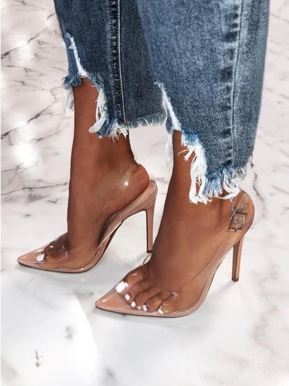 Slingback PVC Pumps
